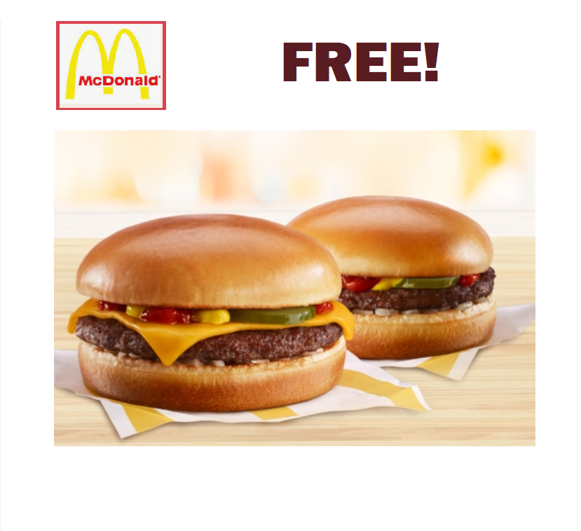 Image FREE McDonald’s Cheeseburger of Vegetable Deluxe Burgers & MORE!