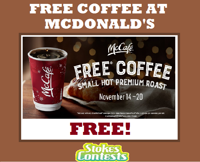 Image FREE Coffee at McDonald's