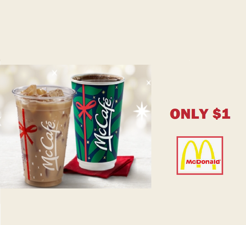 Image McCafé Coffee or Iced Coffee ONLY $1 at McDonald's