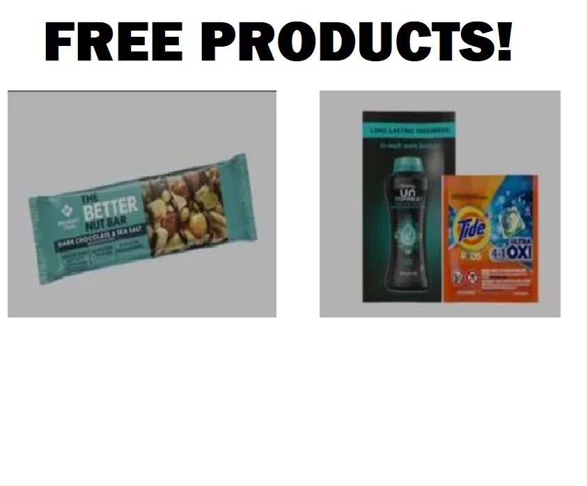 Image FREE Member’s Mark Nut Bar Or Downy Unstopables & Tide Pods