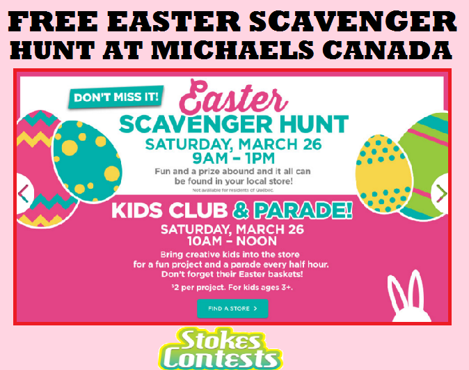 Image FREE Easter Scavenger Hunt at Michaels Canada