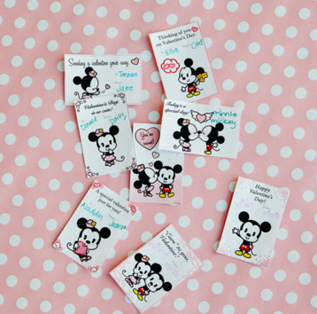 Image FREE Printable Mickey and Minnie Cutie Valentines