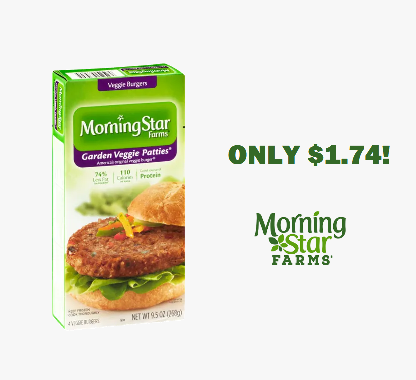 Image Morningstar Farms Veggie Burgers ONLY $1.74 