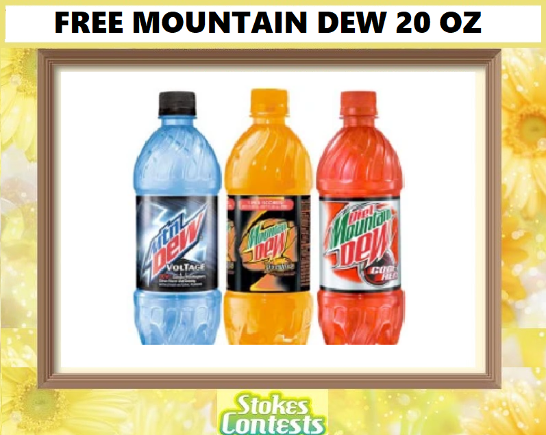 Image FREE Mountain Dew 20 oz TODAY!