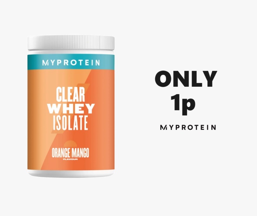 Image Get a Tub of Myprotein Whey Powder (Worth £24.99) for ONLY 1p