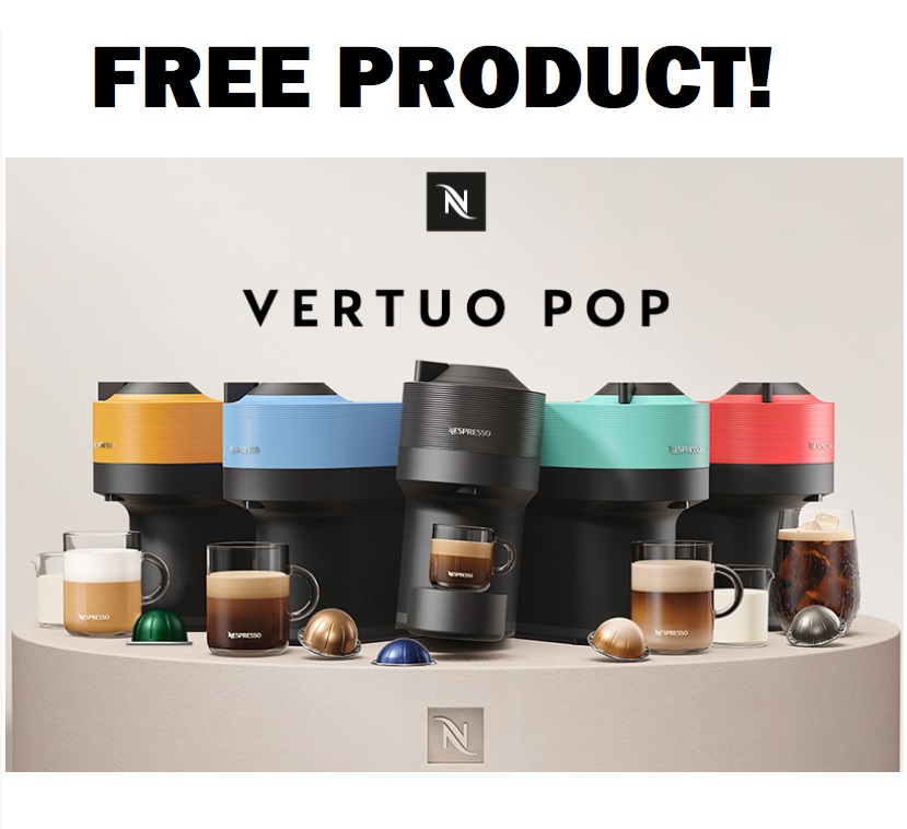 Image FREE Nespresso Vertuo Pop Machines 