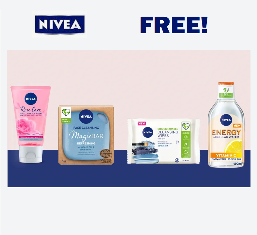 Image FREE Nivea Face Wash, Micellar Water Antioxidants, Cleansing Bar & MORE!