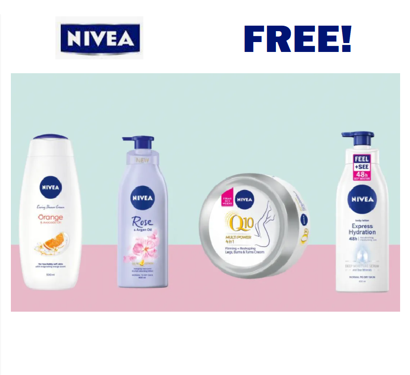 Image FREE Nivea Firming Cream, Body Lotion, Shower Cream Oil & MORE!