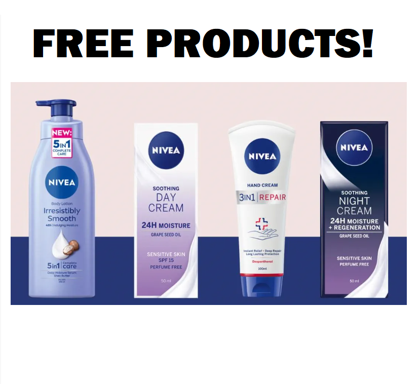 Image FREE Nivea Night Cream, Body Lotion, Hand Cream & MORE!