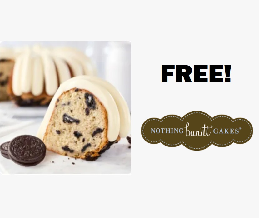 Image FREE OREO Cookies & Cream Bundtlet Cake At Nothing Bundt Cakes