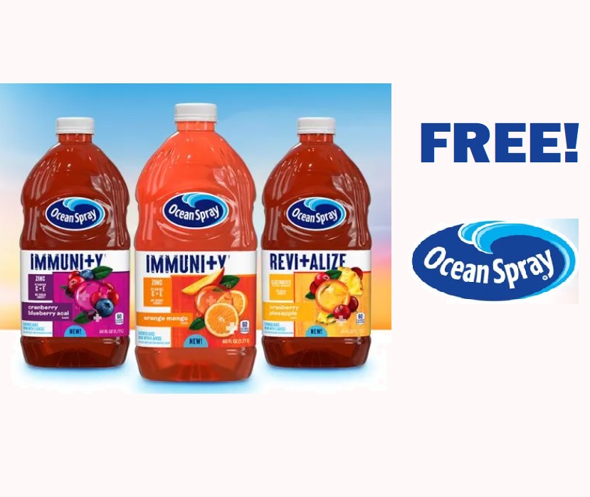 Image FREE Bottle Of Ocean Spray Juice With Added Benefits 