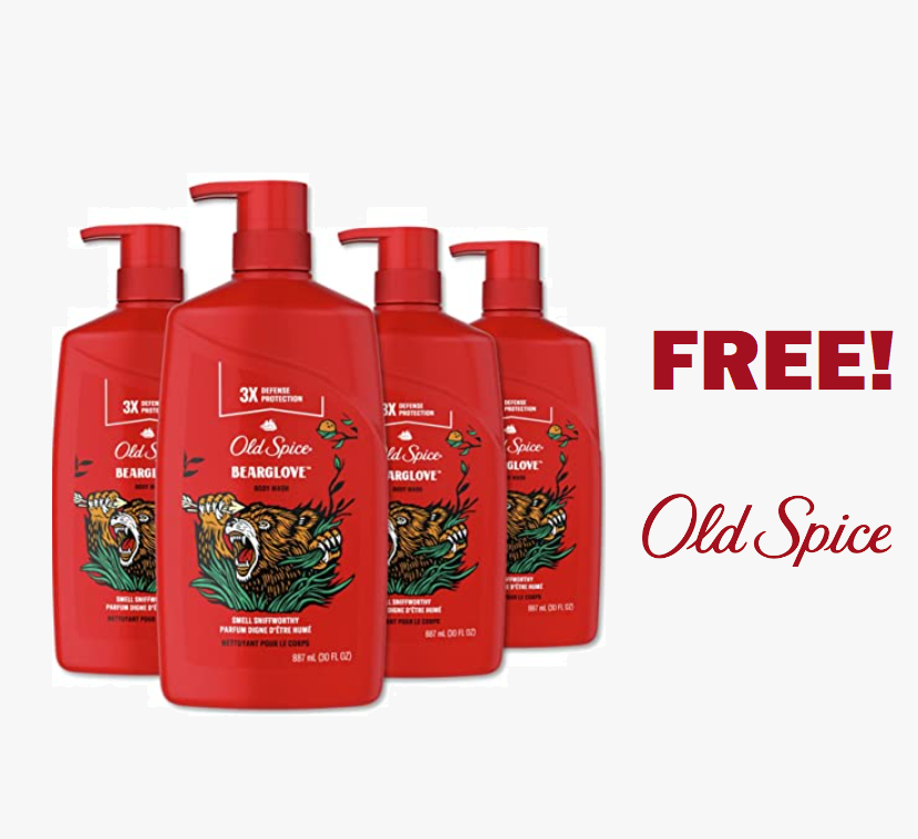 Image FREE Old Spice Wild Bearglove Scent Body Wash