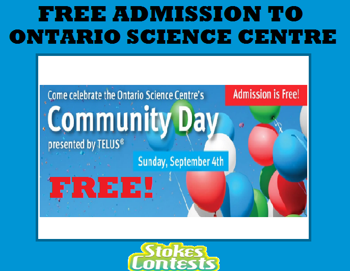 Image FREE Admission Ontario Science Centre on September 4