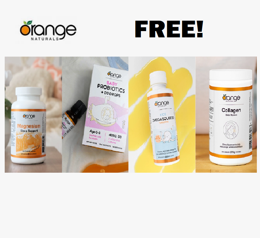Image FREE Orange Naturals Vitamins, Collagen Skin Revive Powder, Probiotics & MORE!