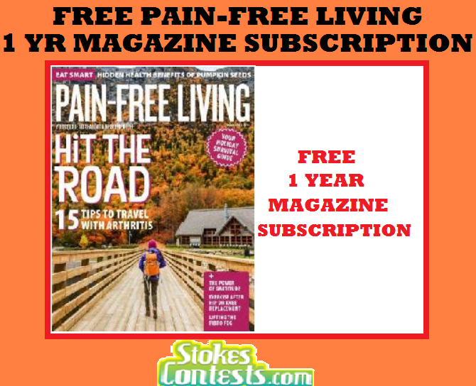 Image FREE Pain-Free Living 1 Year Magazine Subscription