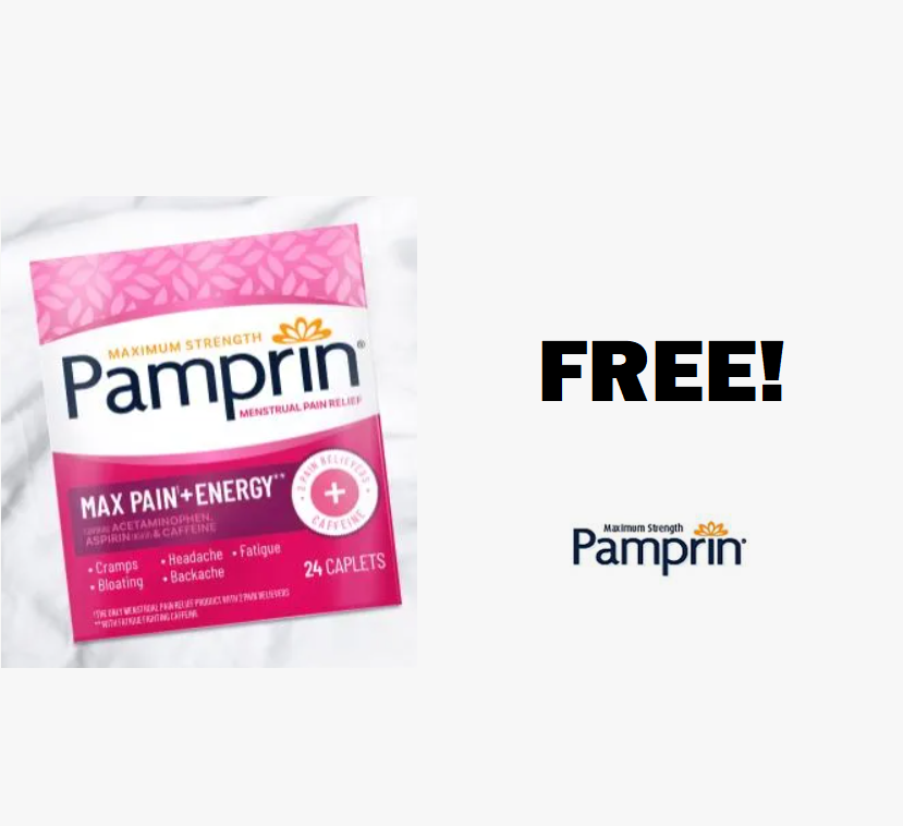 Image FREE Pamprin Max Pain + Energy Menstrual Pain Relief