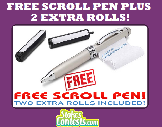 Image FREE Scroll Pen + Two Extra Rolls!