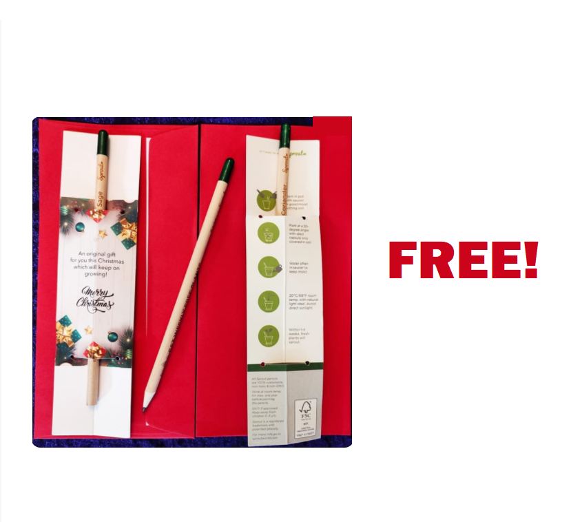 Image FREE Sprouting Pencil & Christmas Gift Card