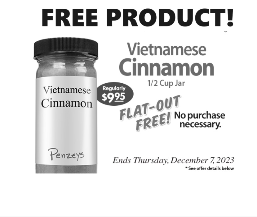 Image FREE Jar of Penzeys Vietnamese Cinnamon