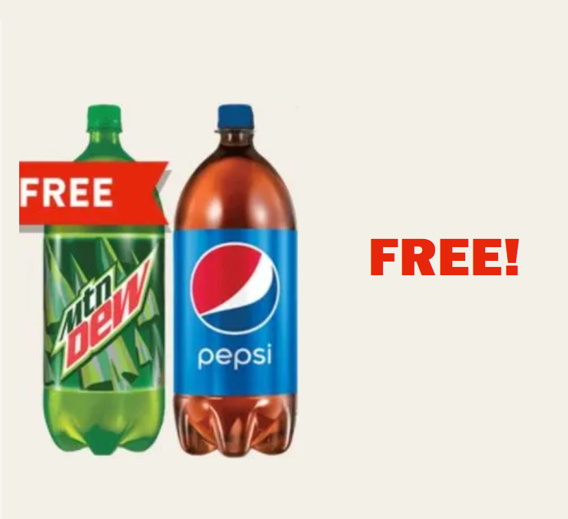 Image FREE Pepsi Or Mountain Dew 2 Liter