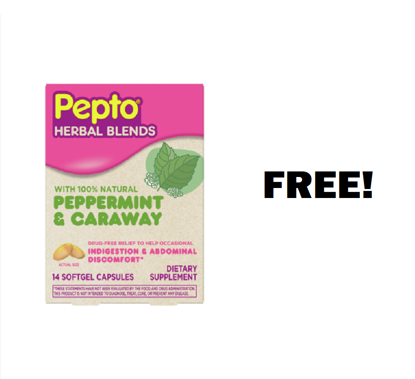 Image FREE Full-Size Pepto Peppermint and Caraway Pepto Herbal Blends