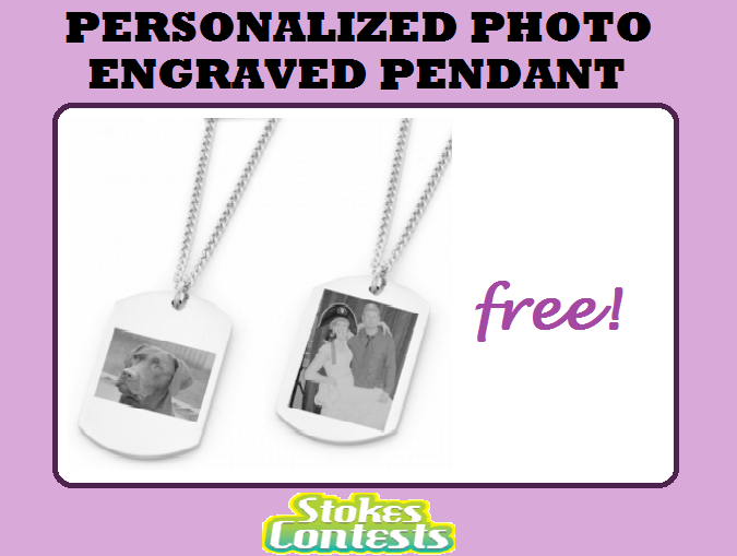 Image FREE Personalized Photo Engraved Pendant