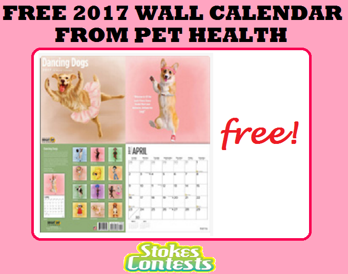 Image FREE 2017 Calendar from Pet Health