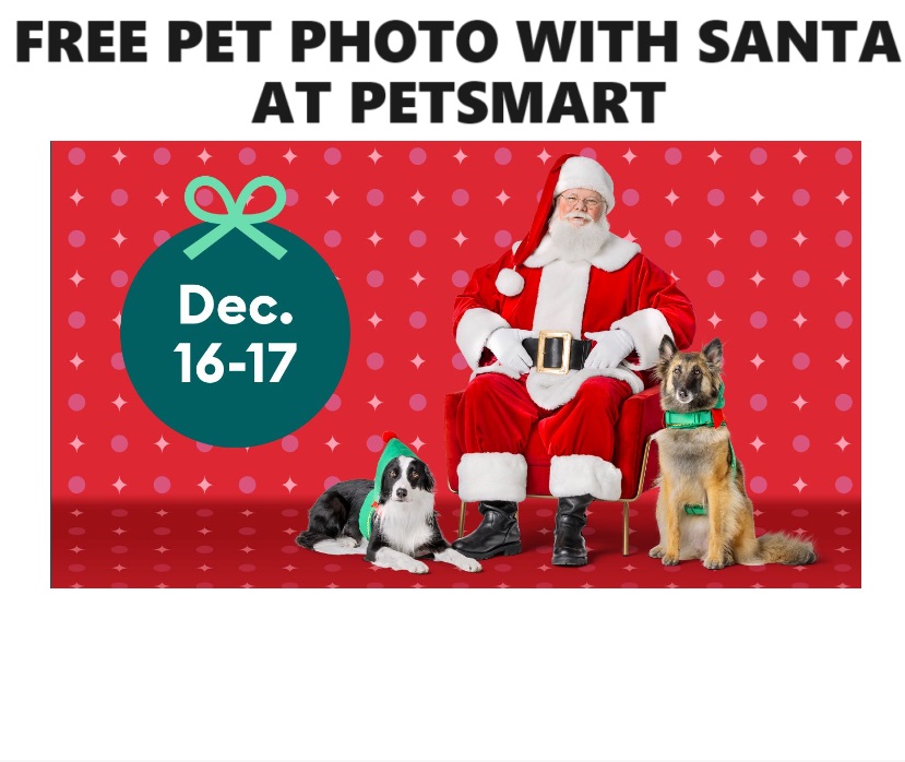 Image FREE Pet Photo With Santa At Petsmart!