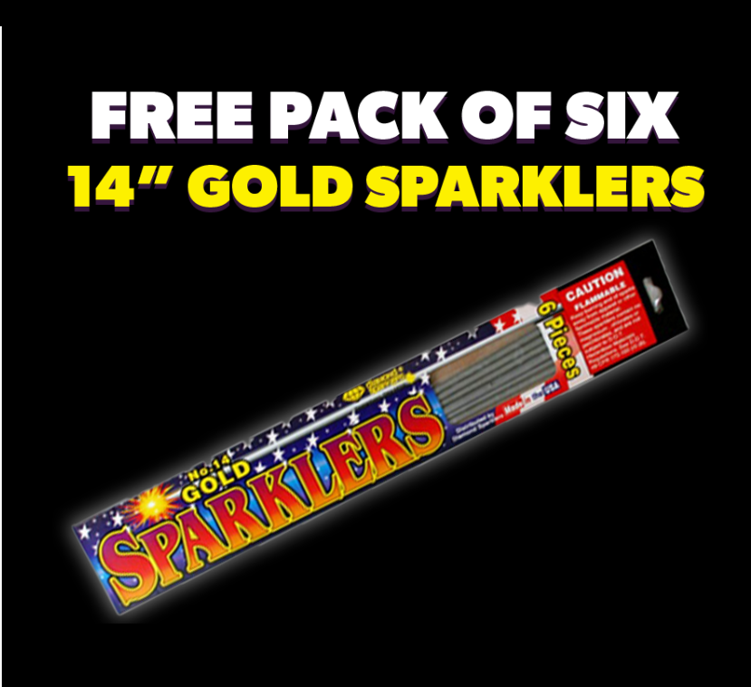 Image FREE Pack of 6 Sparklers at Phantom Fireworks