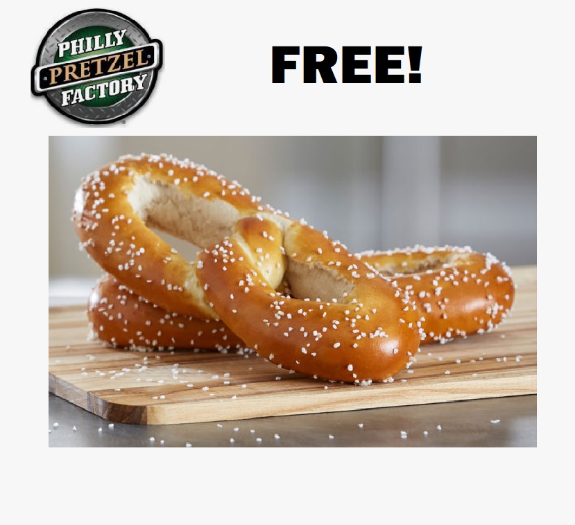 Image FREE Pretzel at Philly Pretzel Factory! TODAY ONLY! 