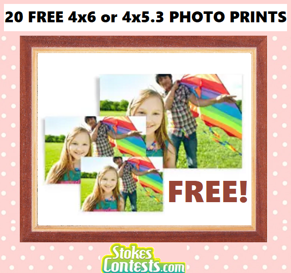 Image 20 FREE 4x6 or 4x5.3 Photo Prints! TODAY!