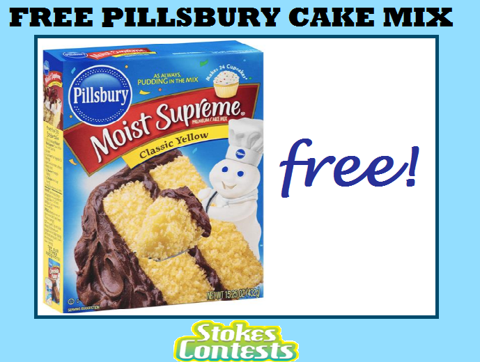 Image FREE Pillsbury Cake Mix TODAY ONLY! 