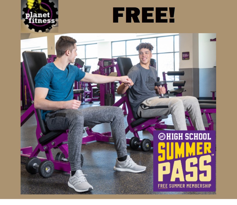Image FREE High School Summer Pass Membership at Planet Fitness!