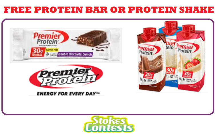 Image FREE Protein Bar or Protein Shake