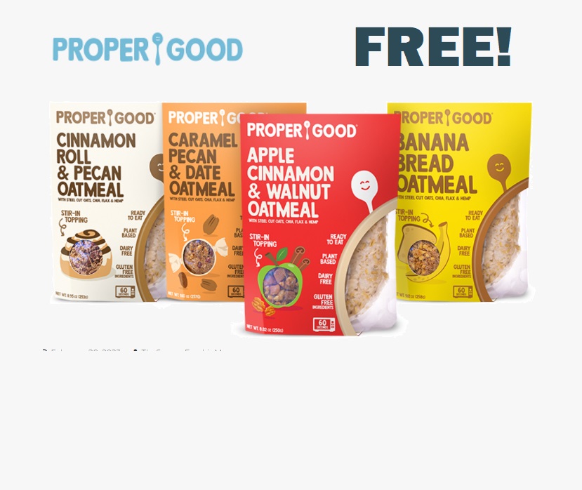 Image FREE Proper Good Oatmeal, Overnight Oats, & MORE!