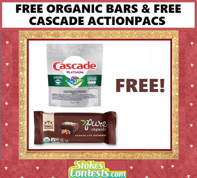 Image FREE Organic Bars & FREE Cascade ActionPacs