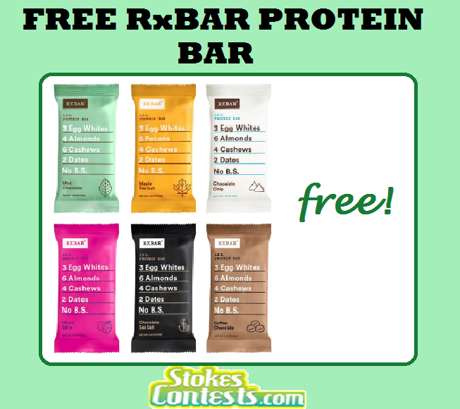 Image FREE RxBar Protein Bar TODAY ONLY!