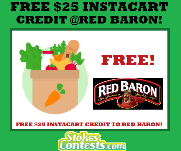 Image FREE $25 Instacart Credit @Red Baron