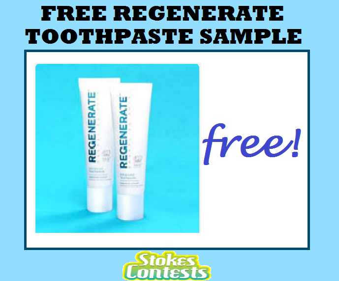 Image FREE Regenerate Toothpaste Travel Sized Sample