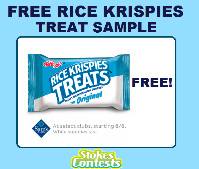 Image FREE Rice Krispies Treats Sample.