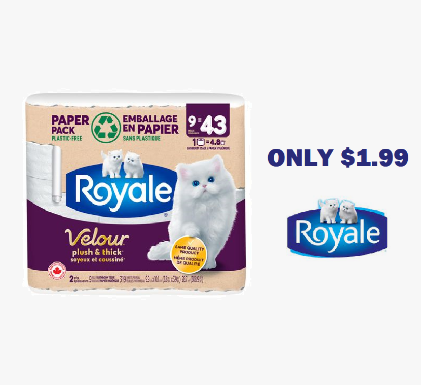 Image Royale Velour Bathroom Tissue for ONLY $1.99