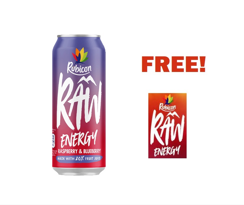 Image FREE Rubicon Raw Energy Drink!