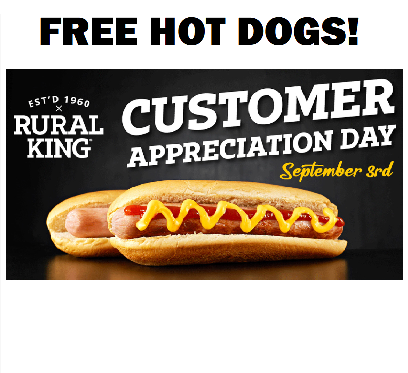 Image FREE Hot Dogs At Rural King on September 3