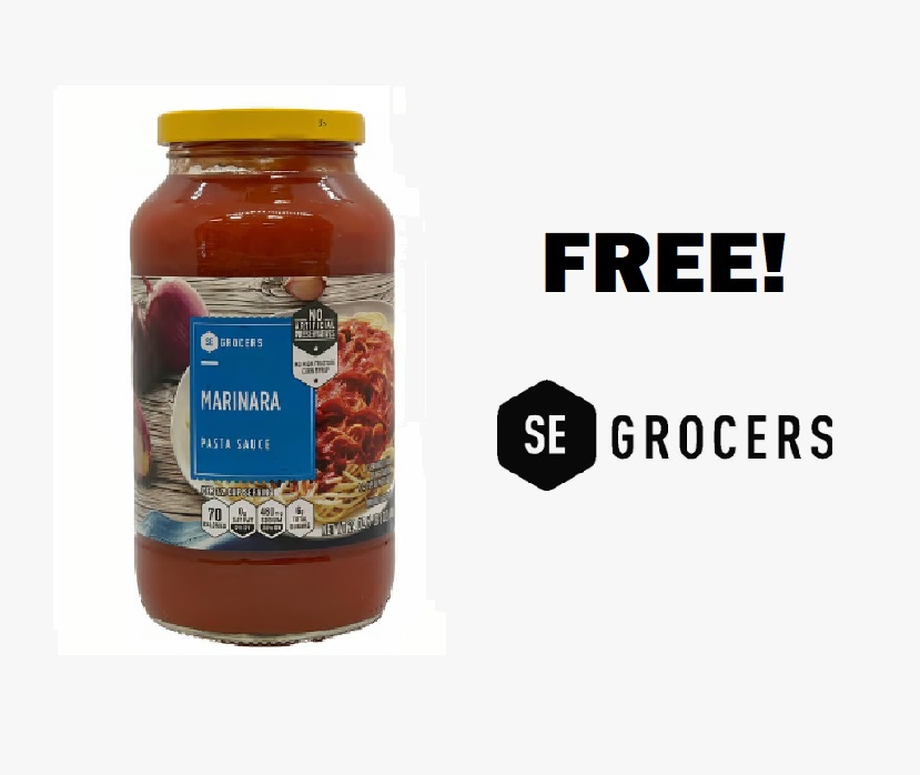 Image FREE Jar of SE Grocers Pasta Sauce