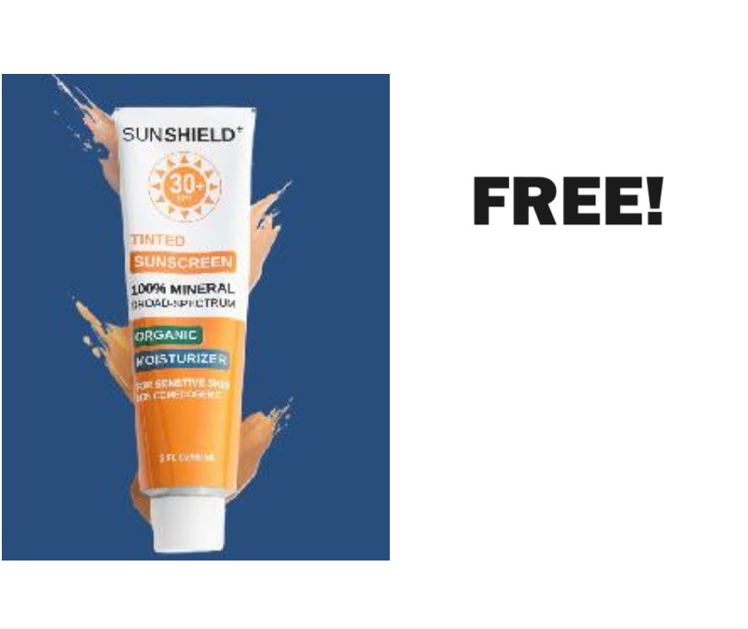 Image FREE SUNSHIELD+ Tinted Mineral Sunscreen + Organic 3-in-1 Face Cream