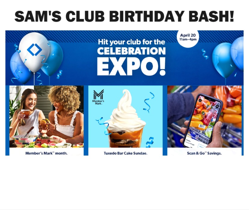 Image FREE Stuff at Sam’s Club Birthday Bash! TOMORROW!