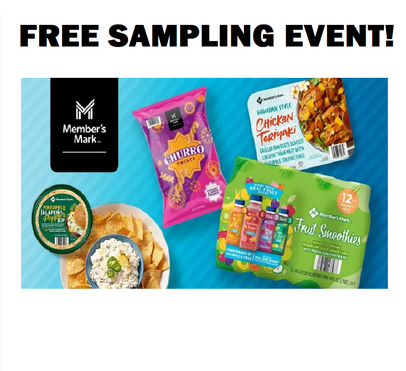 Image Member’s Mark Sampling Event at All U.S. Sam’s Clubs Locations! TODAY ONLY!