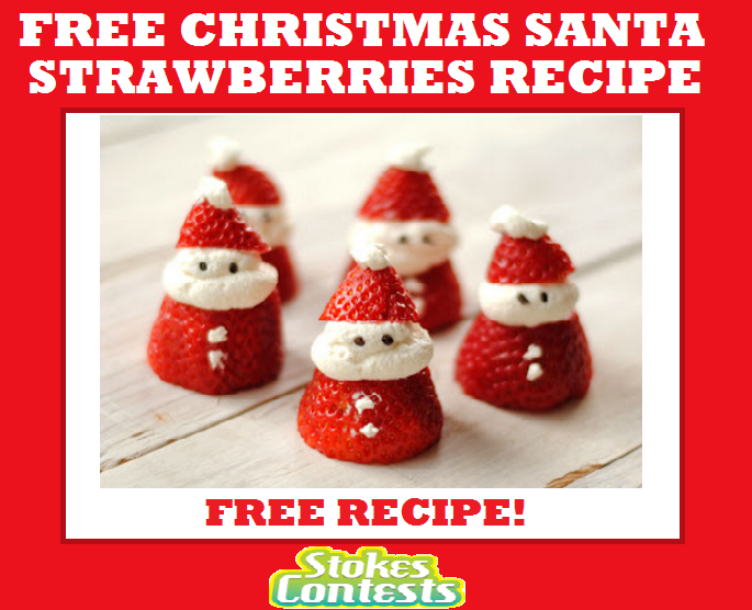 Image FREE Christmas Santa Strawberries Recipe