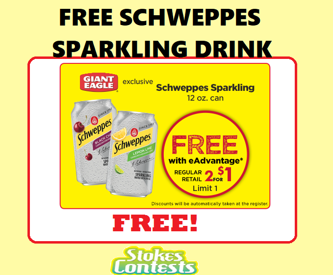 Image FREE Schweppes Sparkling Drink