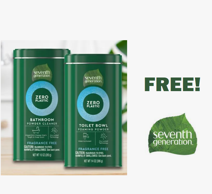 Image FREE Seventh Generation Toilet Bowl Cleaner & Seventh Generation Bathroom Cleaner